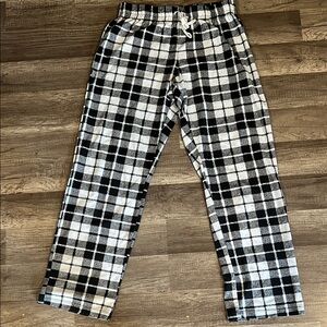 Calvin Klein Black and White Plaid Pajama Pants
